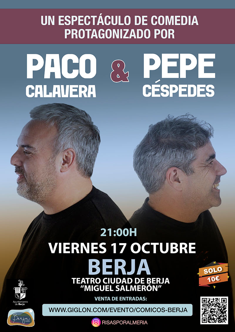 Paco Calavera y Pepe Céspedes en el Teatro Ciudad de Berja